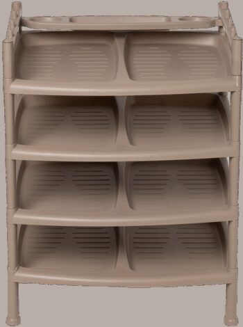 Botník 4 poschodia Brown 52 x 34 x 67 cm