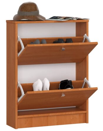 NER60 - Elegantný botník pre vašu predsieň Hľadáte dokonalé riešenie pre uskladnenie obuvi v predsieni? Zoznámte sa s NER60, štýlovým botníkom, ktorý kombinuje funkčnosť s elegantným dizajnom. Materiál: Vyrobené z vysoko kvalitného a odolného materiálu LTD< /strong>, tento botník je zárukou dlhej životnosti a stálosti. Farba: Krásny odtieň jelša prináša do vášho interiéru teplý a prirodzený vzhľad. p> Vybavenie: Dve výklopné priehradky ponúkajú dostatok miesta pre vaše topánky a zároveň pomáhajú udržať predsieň organizovanú a čistú.  < strong>Rozmer: 80 x 60 x 20 cm - kompaktná veľkosť pre optimálne využitie priestoru vašej predsiene. Typ tovaru: Botník - nevyhnutnosť pre každý domov, kde hrajú úlohu ako estetika, tak funkčnosť. Počet políc: 2 - ideálny pre menšie domácnosti alebo ako doplnok k vášmu existujúcemu úložnému riešeniu.   Oživte svoju predsieň s botníkom NER60 a vychutnajte si kombináciu štýlu a praktickosti.