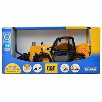 Bruder 02141 CAT nakladač Caterpillar s teleskopickým ramenom, 1:16