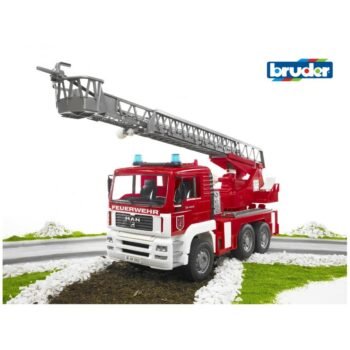 Bruder 02771 MAN TGA hasičské auto s výsuvným rebríkom, pumpou, svetlami a zvukmi 1:16
