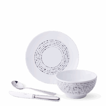 Set špeciálne vyskladaný na servírovanie kombinácie raňajok a obeda – brunchu, ktorý ocení každý hostiteľ. Skladá sa z praktického porcelánu a príboru, ktorý pri neobyčajnom jedle dňa využijete. S týmto setom premeníte každý brunch na zážitok. Set obsahuje: 4× miska na cereálie 14 cm – Basic Dots 4× dezertný tanier 20,5 cm – Basic Dots 2× nôž na maslo – Baguette Gastro 6× Raňajková lyžica – Baguette Gastro