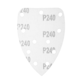 Brúsny papier na suchý zips delta 140 x 140 x 80 mm, K240, 5 ks, s otvormi 54H015 GRAPHITE