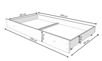 Vyčarujte úsmev na tvárach Vašich ratolestí a spríjemnite im zaspávanie s detskou posteľou s matracom a úložným priestorom CAMI 80x160 cm, ktorá je vyrobená v univerzálnom bielom prevedení. Vyrobená je z kvalitnej laminovanej DTD, čo zaručuje jej stabilitu a odolnosť a kraje postele sú ukončené…