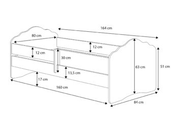 Úsmev na tvári vyčarí a o jednoduchšie zaspávanie sa postará detská posteľ s matracom CAMOS B 80x160 cm, ktorá je vyrobená v príjemnom bielom prevedení. Vyrobená je z kvalitnej laminovanej DTD, čo zaručuje jej stabilitu a odolnosť a kraje postele sú ukončené pevným PVC lemovaním, ktorý chráni hrany…