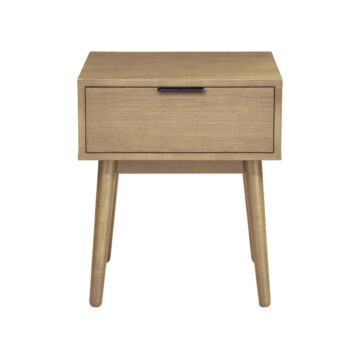 Nočný stolík CASSINA je skvelým riešením pre spálne zariadené v retro, vintage alebo škandinávskom štýle. Má jednoduchý dizajn, no disponuje praktickou zásuvkou a odkladacou plochou, kde si môžete uložiť veci, ktoré chcete mať počas spánku po ruke. Materiál použitý na jeho výrobu je MDF…