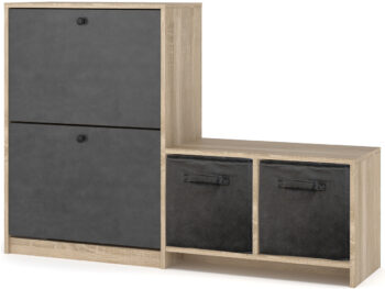 NABBI Catamo 5 botník (skrinka na topánky) dub sonoma / matera – Obrázok 5