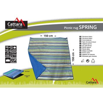 CATTARA Pikniková deka SPRING 150x150cm modrá