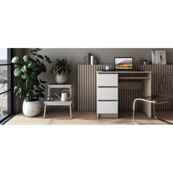 Veľmi praktický PC stolík menších rozmerov CELITA, je pohodlným pomocníkom v menšej pracovni alebo študentskej izbe. Nenáročný používateľ ocení jednu vysúvaciu poličku na klávesnicu, a tri bočné zásuvky poháňané valčekovými koľajničkami, ktoré zabezpečia uschovanie všetkých potrebných dokumentov…