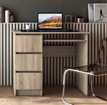 Veľmi praktický PC stolík menších rozmerov CELITA, je pohodlným pomocníkom v menšej pracovni alebo študentskej izbe. Nenáročný používateľ ocení jednu vysúvaciu poličku na klávesnicu, a tri bočné zásuvky poháňané valčkovými koľajničkami, ktoré zabezpečia uschovanie všetkých potrebných dokumentov…