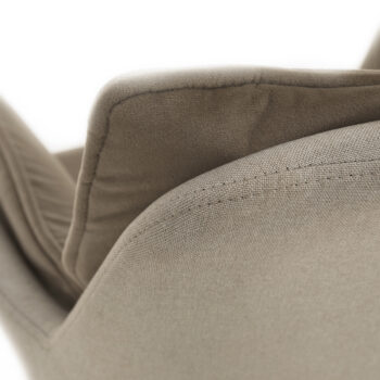 CHIMENA: Jedálenské kreslo Chimena - sivohnedá (taupe/Velvet) / sivohnedá; materiál: látka / kov; rozmery (ŠxHxV): 64x45x92 cm.