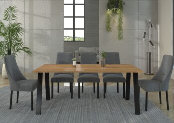 Moderný a dizajnový jedálenský stôl CHLOE dokonale zapadá do štýlových a minimalistických interiérov, ktoré sú ladené v industriálnom štýle.Stôl je vo farebnom prevedení dub Artisan a nohy stola sú kovové v čiernej farbe, práškovo lakované.Doska stola je vyrobená z vysoko kvalitného LTD materiálu, ktorý je nenáročný na údržbu.Stôl sa nedá rozložiť.Rozmery stola sú: šírka 138 cm / hĺbka 67 cm / výška 75 cmKovový profil má rozmer 80 mm x 40 mm a 28 mm.Možnosť nastavenia nôh v akejkoľvek vzdialenosti od seba (doska stola nie je označená montážnymi otvormi).Dodávame v demonte.