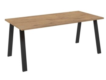 Moderný a dizajnový jedálenský stôl CHLOE dokonale zapadá do štýlových a minimalistických interiérov, ktoré sú ladené v industriálnom štýle.Stôl je vo farebnom prevedení dub Lancelot a nohy stola sú kovové v čiernej farbe, práškovo lakované.Doska stola je vyrobená z vysoko kvalitného LTD materiálu, ktorý je nenáročný na údržbu.Stôl sa nedá rozložiť.Rozmery stola sú: šírka 185 cm / hĺbka 67 cm / výška 75 cmKovový profil má rozmer 80 mm x 40 mm a 28 mm.Možnosť nastavenia nôh v akejkoľvek vzdialenosti od seba (doska stola nie je označená montážnymi otvormi). Dodávame v demonte.