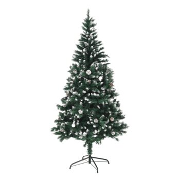 Vianočný stromček Christmas Typ 4 s výškou 180 cm je ideálnym doplnkom pre váš interiér počas sviatočného obdobia. Tento moderný stromček v zelenom prevedení prinesie do vášho domova autentickú atmosféru Vianoc, pričom jeho husté ihličie s imitáciou snehu a dekoratívnymi šiškami…