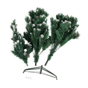 Vianočný stromček Christmas Typ 4 s výškou 180 cm je ideálnym doplnkom pre váš interiér počas sviatočného obdobia. Tento moderný stromček v zelenom prevedení prinesie do vášho domova autentickú atmosféru Vianoc, pričom jeho husté ihličie s imitáciou snehu a dekoratívnymi šiškami…