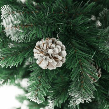Vianočný stromček Christmas Typ 4 s výškou 180 cm je ideálnym doplnkom pre váš interiér počas sviatočného obdobia. Tento moderný stromček v zelenom prevedení prinesie do vášho domova autentickú atmosféru Vianoc, pričom jeho husté ihličie s imitáciou snehu a dekoratívnymi šiškami…