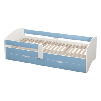 O praktické a pohodlné riešenie v detskej či študentskej izbe sa postará jednolôžková posteľ COCOLINO 80 v kombinácii bielej s modrou farbou. Vďaka zaobleným hranám je bezpečná pre deti. Vyrobená je z aglomerovaného materiálu laminovanej drevotriesky s hrúbkou…