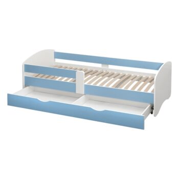 O praktické a pohodlné riešenie v detskej či študentskej izbe sa postará jednolôžková posteľ COCOLINO 80 v kombinácii bielej s modrou farbou. Vďaka zaobleným hranám je bezpečná pre deti. Vyrobená je z aglomerovaného materiálu laminovanej drevotriesky s hrúbkou…