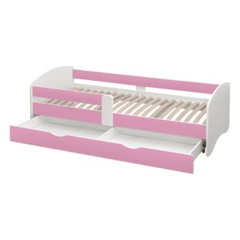 O praktické a pohodlné riešenie v detskej či študentskej izbe sa postará jednolôžková posteľ COCOLINO 80 v kombinácii bielej s ružovou farbou. Vďaka zaobleným hranám je bezpečná pre deti. Vyrobená je z aglomerovaného materiálu laminovanej drevotriesky s hrúbkou…