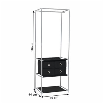 Šatníkový organizér Cody v elegantnej kombinácii striebornej a čiernej farby je ideálnym riešením pre tých, ktorí hľadajú praktický a moderný spôsob usporiadania svojho oblečenia. Tento organizér od značky KONDELA ponúka dostatok priestoru na uloženie vašich vecí vďaka trom sekciám a štyrom…