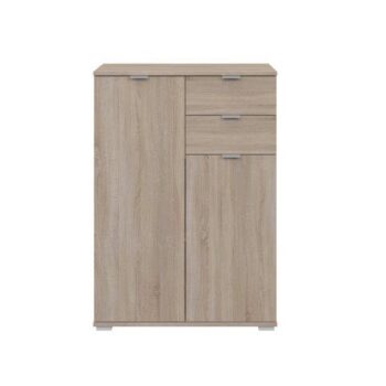 COMOS je nábytok, ktorý je v jednoduchom prevedení s čistými líniami. Na výber viacero prvkov COMOS.Komoda je vyrobená z kvalitných LTD dosiek. Sú nenáročné na údržbu. Komoda je dvojdverová, disponuje tiež dvomi praktickými zásuvkami.Farebné prevedenie:  dub Sonoma.Rozmery:šírka: 71 cmvýška: 101 cmhĺbka: 35 cm.Dodávame v demontovanom stave.
