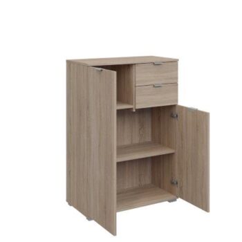 COMOS je nábytok, ktorý je v jednoduchom prevedení s čistými líniami. Na výber viacero prvkov COMOS.Komoda je vyrobená z kvalitných LTD dosiek. Sú nenáročné na údržbu. Komoda je dvojdverová, disponuje tiež dvomi praktickými zásuvkami.Farebné prevedenie:  dub Sonoma.Rozmery:šírka: 71 cmvýška: 101 cmhĺbka: 35 cm.Dodávame v demontovanom stave.