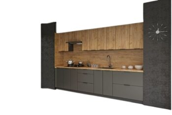 CRAF je moderná rovná kuchyňa, ktorá vás zaujme svojim praktickým a zároveň štýlovým prevedením. Je vhodná do moderných interiérov. Disponuje množstvom úložného priestoru.Výška horných skriniek: 72 cm. Hĺbka: 30/32 cm.Výška dolných skriniek: 82 cm. Hĺbka: 48 cm.Horné skrinky majú v cene regulovateľné závesy. Ku každej hornej skrinke sa zároveň dodávajú 2 ks 10 cm závesnej lišty. Nedelenú závesnú lištu pre jednoduchšiu montáž je možné doobjednať.Rozmery zostavy (š,h): 300 x 48 cm.Kuchynské skrinky sú vyrobené z kvalitných LTD dosiek. Ich údržba je nenáročná. Korpus je vo farbe grafit. Dvierka sú vo farbe zlatý craft / grafit. Úchyty sú súčasťou balenia. Sú v čiernej farbe.Kuchynská zostava je zložená z týchto prvkov:dolná skrinka 40//82 cm, dolná zásuvková skrinka 60/82 cm, dolná drezová skrinka 60/82 cm, dolná zásuvková skrinka 80/82 cm, horná skrinka 40/72 cm, digestorová skrinka 60/40 cm, 2x skrinka 60/72 cm, horná skrinka 80/82 cmSokel, pracovná doska a drez nie sú v cene zostavy - je možné si ich dokúpiť (viď. Príslušenstvo).Kuchyňu je možné zakúpiť iba ako zostavu.  V prípade záujmu o vyskladanie vlastnej zostavy zo samostatných skriniek je ponuka TU.Dodávame v demontovanom stave.