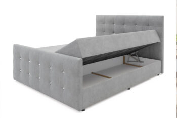 Štýlová a elegantná posteľ CROATA je v modernom prevedení. Patrí medzi boxspringové postele. Výrazným dizajnovým prvkom je jej čelo, ktoré tiež ochráni vašu stenu pred oderom.Posteľ je čalúnená. Použitá je kvalitná látka COSMIC 800. Disponuje praktickým úložným priestorom. Súčasťou postele je bonellový matrac. Pre väčší komfort si môžete dokúpiť praktický vrchný krycí matrac TOPPER (viď. doporučené produkty).Rozmery (š,v,h): 185 x 102 x 216 cm.  Výška čela postele pri hlave: 102 cm. Výška čela postele pri nohách:  56 cm. Výška spacej plochy: 47 cm. Spacia plocha: 180 x 200 cm.V našej ponuke nájdete aj ďalšie prevedenia a rozmery postelí CROATA.Dodávame v demontovanom stave.