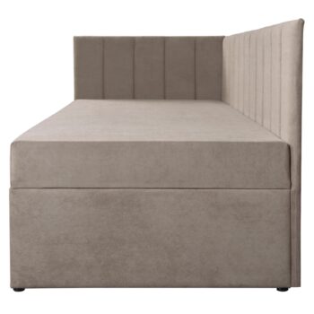 KONDELA Cropi čalúnená jednolôžková posteľ (váľanda) béžová – Obrázok 8