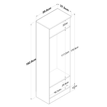 Predsiňová zostava CUBE – Elegantná skriňa pre predsieň a obývacia izbaS predsieňovou zostavou CUBE získate štýlové a praktické riešenie pre usporiadanie vašej predsiene alebo obývacej izby. Spojenie moderného dizajnu v kombinácii bielej farby a orechového dekoru prináša harmóniu a funkčnosť do každého interiéru.Hlavné vlastnosti:Typ tovaru: predsieňová zostava vo forme skrineRozmer: 182.8 x 59.8 x 37.5 cmFarba: biela + orechMateriál: melamín, VT laminátHrúbka materiálu: 18 mmPočet dvierok: 2Zostava obsahuje: skriňa s vešiakmi a policou na topánkyVhodné do miestnosti: predsieň a obývacia izbaDodatočné informácie: dodávame v demonte, možno pripevniť k steneSkriňa CUBE ponúka dostatok priestoru na uloženie kabátov, topánok a ďalších nevyhnutností. Vnútorná časť je vybavená vešiakmi na odevy a praktickou policou na topánky, čo umožňuje jednoduchú organizáciu a prehľadnosť.Vysoko kvalitné materiály, ako je melamín a VT laminát, zaisťujú odolnosť voči každodennému opotrebovaniu a jednoduchú údržbu. Možnosť pripevnenia k stene zaručuje stabilitu a bezpečnosť produktu.Objednajte si predsieňovú zostavu CUBE ešte dnes a premeňte svoj vstupný priestor alebo obývaciu izbu na dokonale organizovaný a štýlový kútik!
