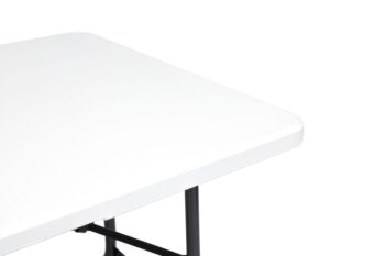 Cateringová súprava stôl 180cm + 2 lavice v bielej farbe