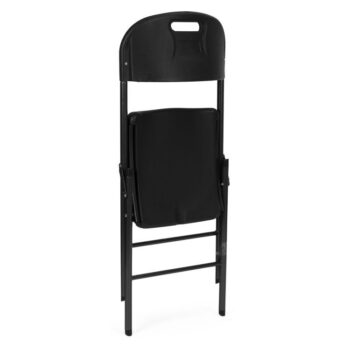 Cateringový skladací stôl 180 cm so 4 stoličkami - čierny