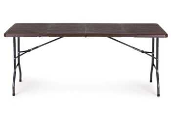 Cateringový stôl rozkladací 180 cm - tmavohnedý