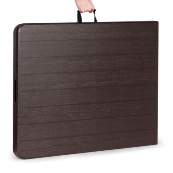Cateringový stôl rozkladací 180 cm - tmavohnedý