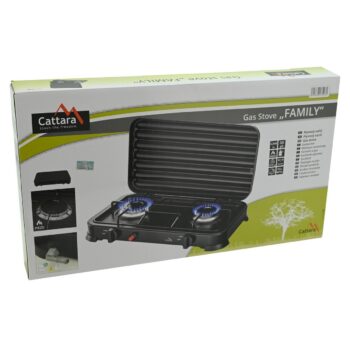 Cattara 13596 Plynový varič Traveler Family Duo, 58 x 28 x 5,4 cm