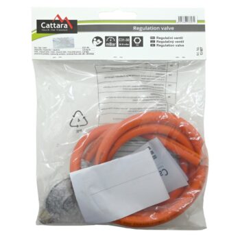 Cattara 13607 Plynový regulátor tlaku 30 mbar EN16129 s hadicou, 1,5 m, M