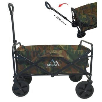 Cattara 13704 Kempingový vozík skladacie Trogir Army, 104 x 86 x 55 cm, M