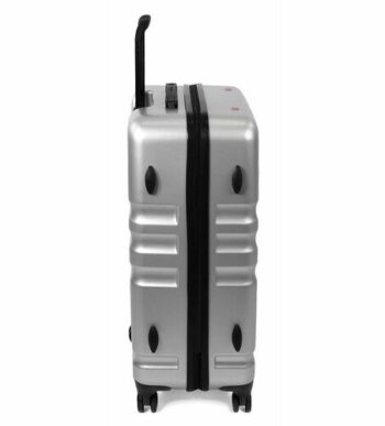 Cestovný kufor na kolieskach Compactor Lunas L, vrátane ručnej pumpy, váhy, TSA zámok, 46,5x26x68 cm, strieborný, L