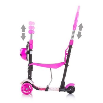 Chipolino Kolobežka s vodiacou tyčou Kiddy Evo 3v1, Lollipop