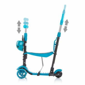 Chipolino Kolobežka s vodiacou tyčou Kiddy Evo 3v1, Ocean
