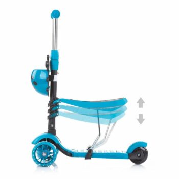 Chipolino Kolobežka s vodiacou tyčou Kiddy Evo 3v1, Ocean
