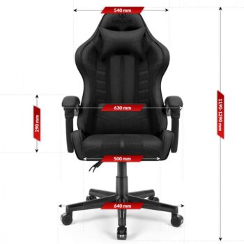 Čierne herné kreslo 1004 BLACK