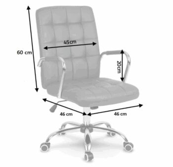 Čierne kožené kancelárske kreslo G401
