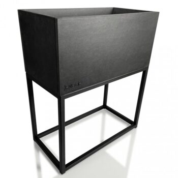 Čierny elegantný kovový kvetináč LOFT FIORINO 42X22X50 cm