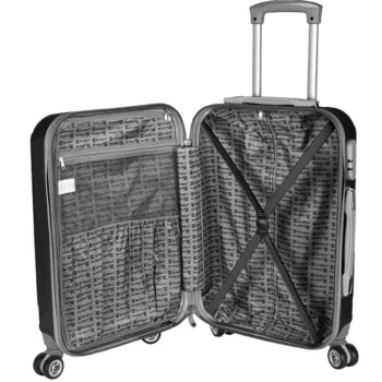 Čierny kufor s rozmermi 65 x 39 x 24 cm - 56l