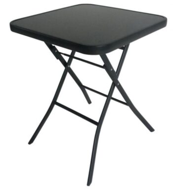 Čierny skladací záhradný stôl 60 cm