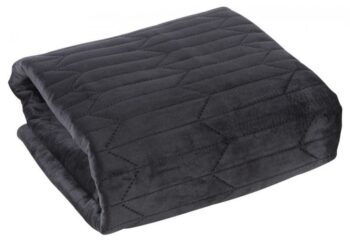 Čierny zamatový obojstranný prešívaný prehoz Šírka: 220 cm | Dĺžka: 240 cm. Šírka: 220 cm | Dĺžka: 240 cm.