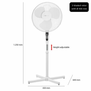 Clatronic VL 3603 S WH stojanový ventilátor 40 cm, biela
