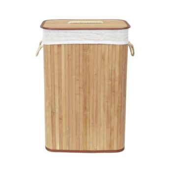 Compactor Kôš na špinavú bielizeň Bamboo hranatý, prírodná