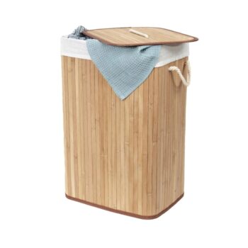 Compactor Kôš na špinavú bielizeň Bamboo hranatý, prírodná