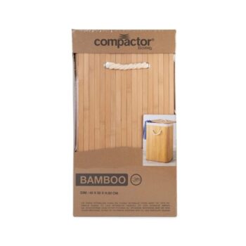 Compactor Kôš na špinavú bielizeň Bamboo hranatý, prírodná